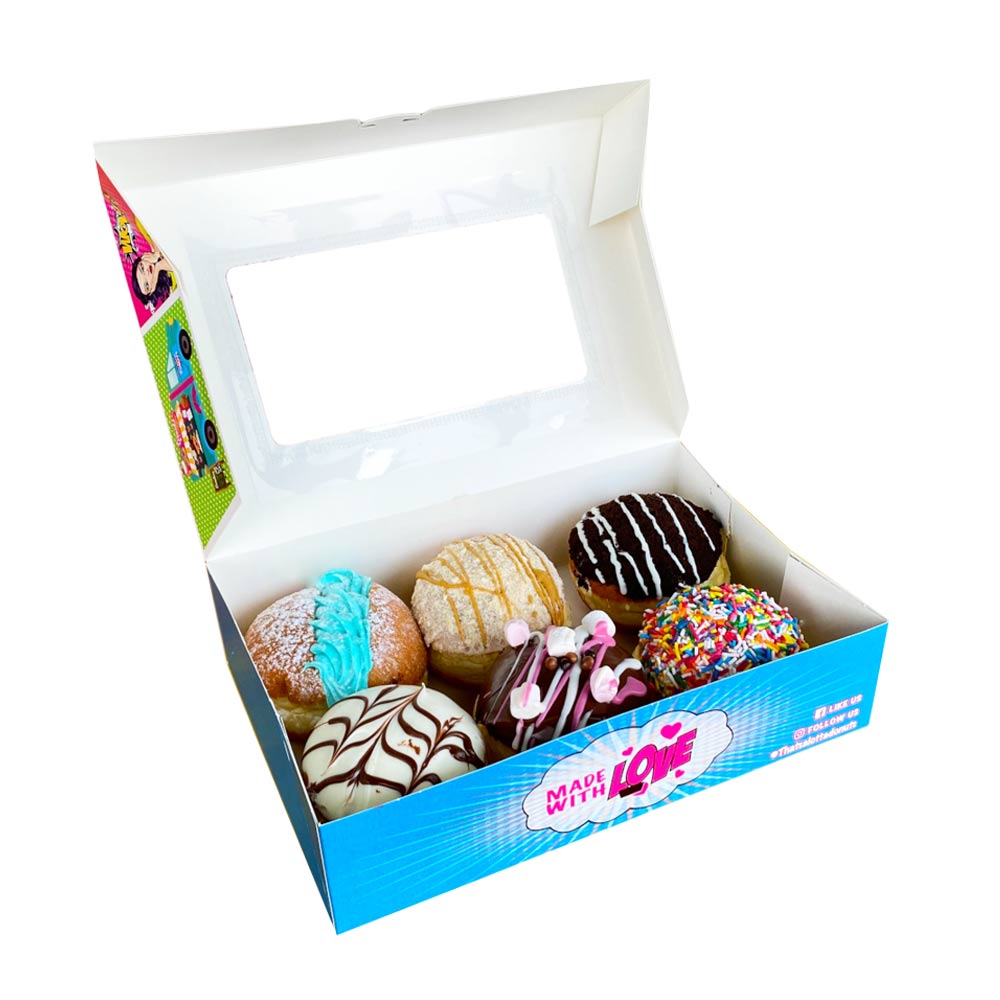 Color Print Donut Packaging Boxes