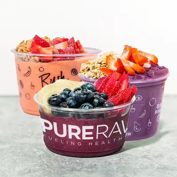 Custom PET Deli Açaí Bowls with Lids