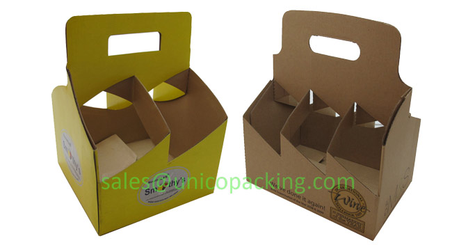 4 pack cardboard bottle carrier