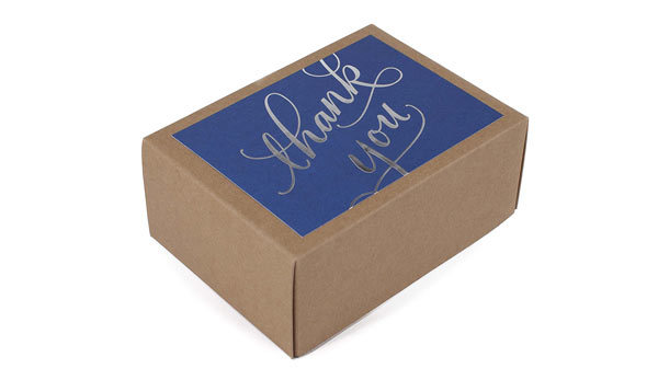 kraft thank you cards