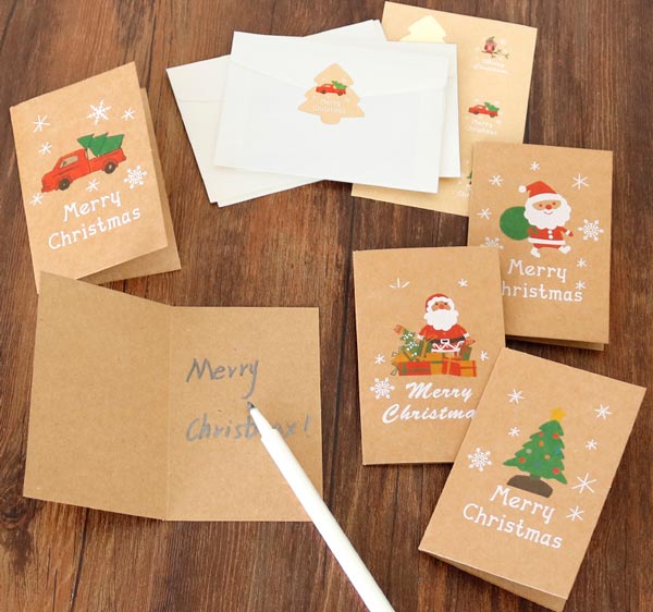 Christmas kraft paper cards