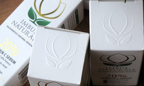 embossed logo paper box