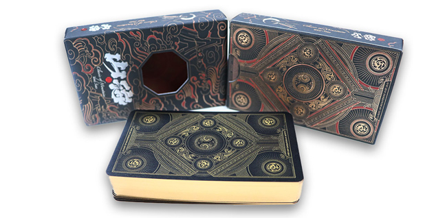 Linen Playing Cards with Gold Edge