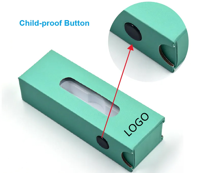 Child Proof Button Rigid Box