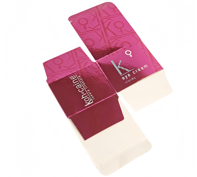 Glossy Spot UV Printed Cosmetic Eye Cream Packaging Box