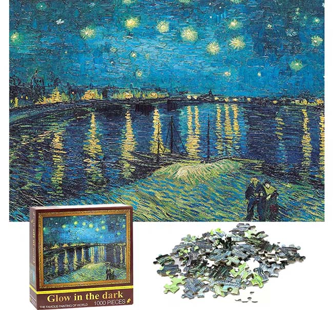 Custom Made 1000-Piece Glow in the Dark Puzzles