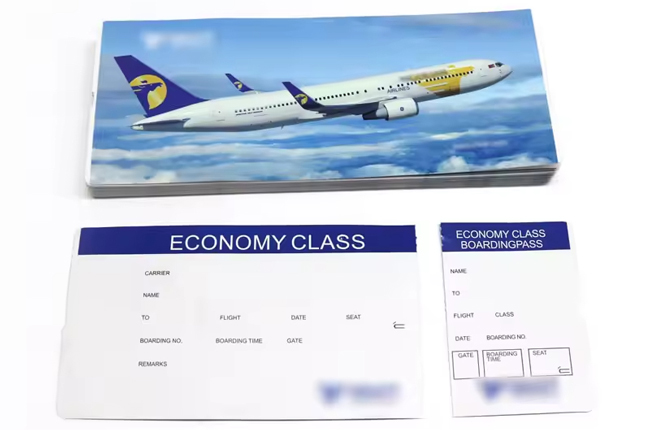 Custom Printed Airline Boarding Pass Custom Printed Airline Boarding Pass