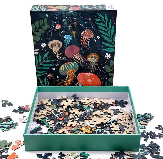 Custom Made Adult Jigsaw Puzzle with Top Bottom Box