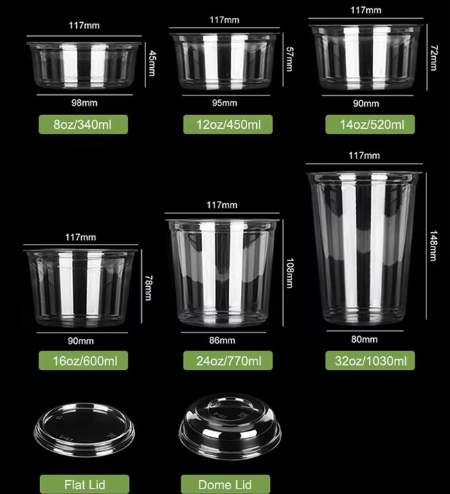 Disposable Clear PET Deli Acai Bowls