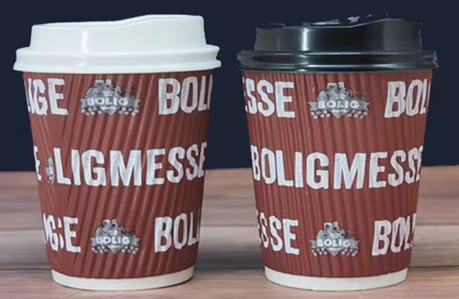Ripple Wall Coffee Paper Cups with Lids