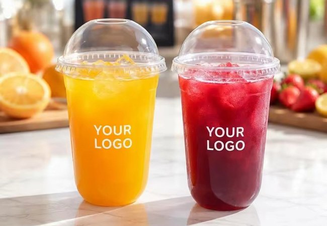 U Shape 16oz Disposable Plastic Cups for Cold Drinks