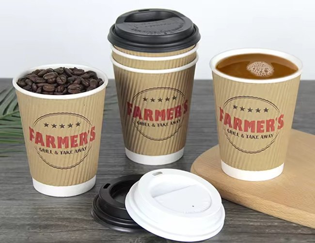 Custom Printed Ripple Wall Paper Coffee Cups Custom Printed Ripple Wall Paper Coffee Cups