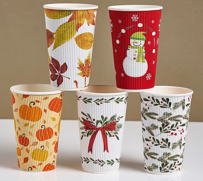 Food Grade Ripple Wall Paper Cups Factory
